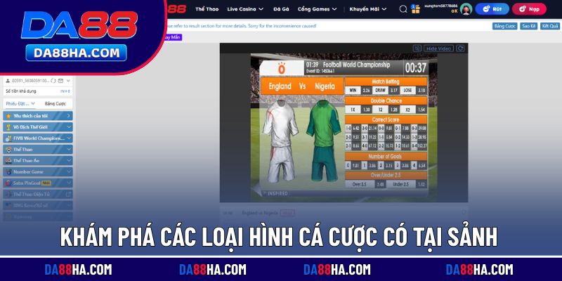 Top 4 hình thức cá cược chính tại sảnh