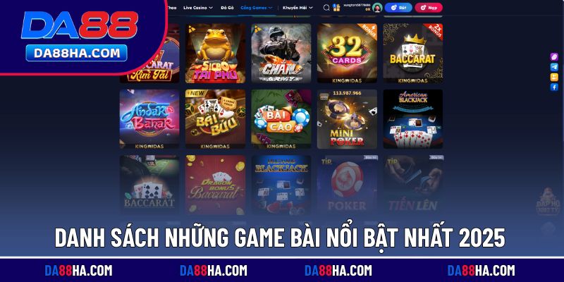 Top 4 game bài được ưa chuộng nhất ở nhà cái