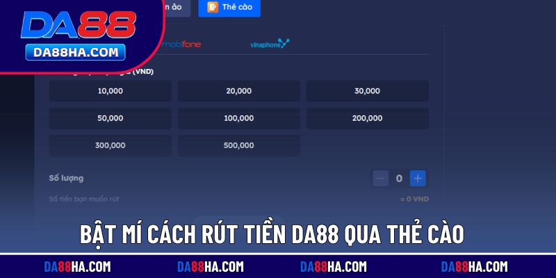 Quy trình chuyển thưởng thắng thành thẻ cào