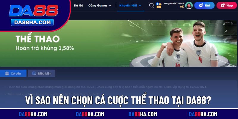 Lý do nhiều người thích cược thể thao tại DA88